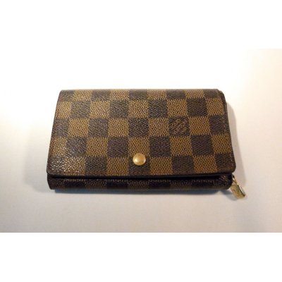 画像1: LOUIS VUITTON ダミエ 二つ折り財布　016